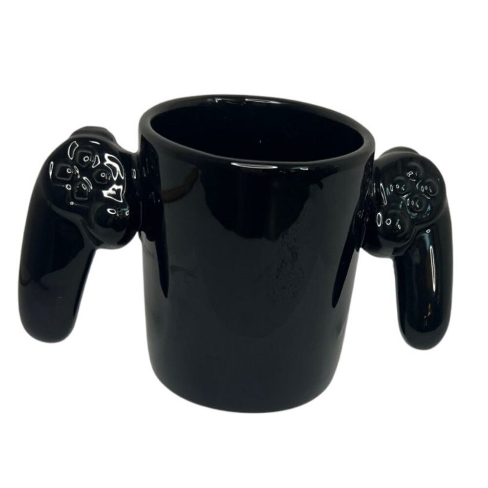 Big Mouth Inc "Game Over" Mug Black Ceramic Game Controller